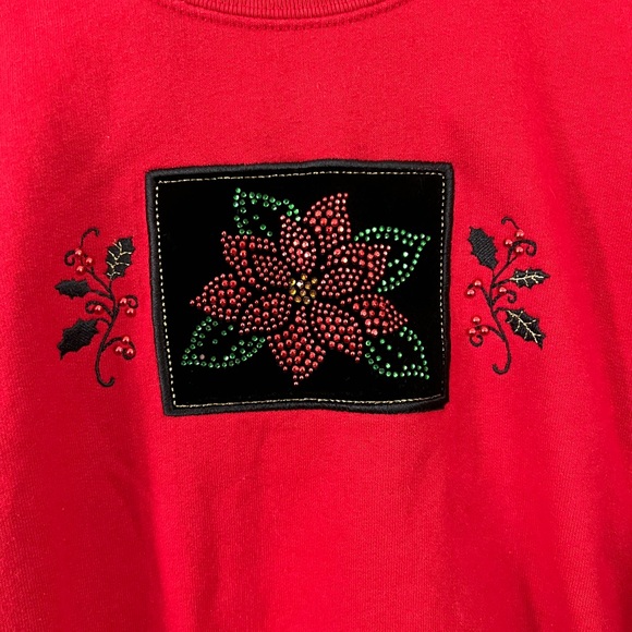 Vintage 90s Bedazzled Grandma Sweater - Picture 3 of 4